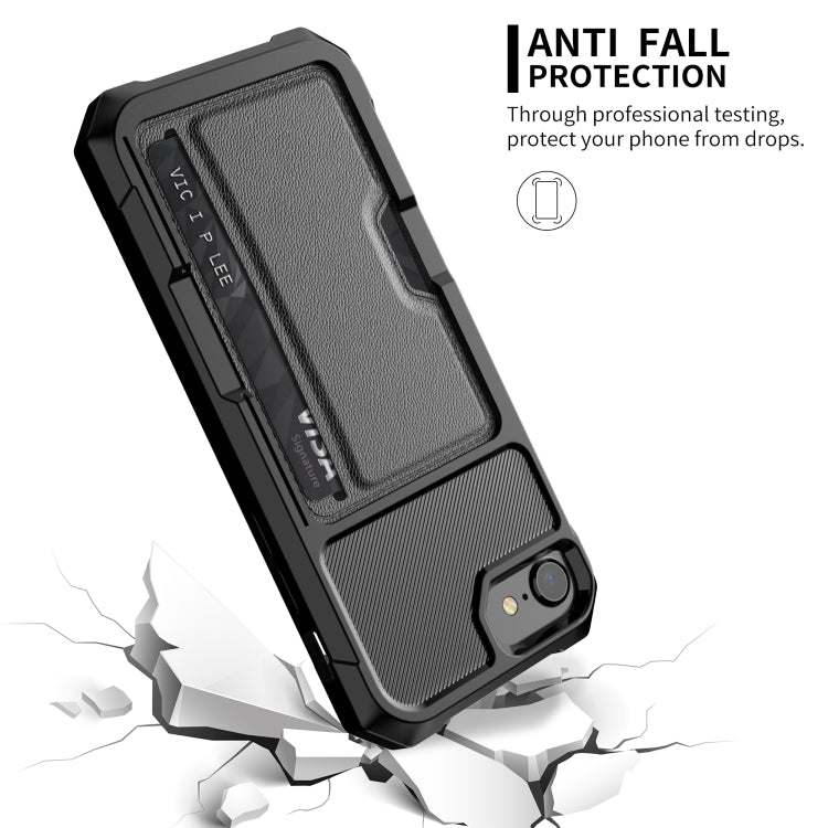 ZM02 Card Slot Holder Phone Case, For iPhone SE 2022 / SE 2020 / 8 / 7, For iPhone 8 Plus / 7 Plus, For iPhone XS / X, For iPhone XR, For iPhone XS Max, For iPhone 11, For iPhone 11 Pro, For iPhone 11 Pro Max