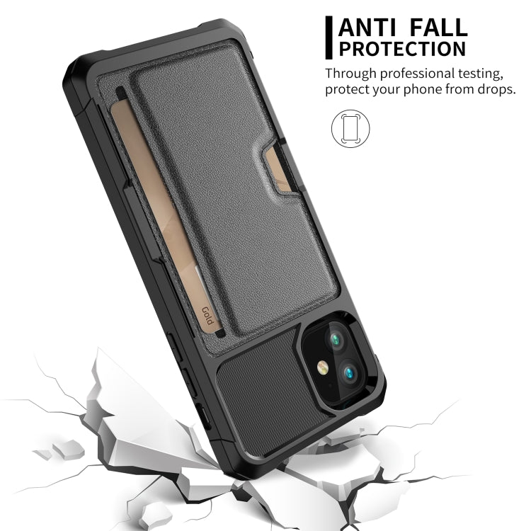 ZM02 Card Slot Holder Phone Case, For iPhone 12, For iPhone 12 mini, For iPhone 12 Pro, For iPhone 12 Pro Max, For iPhone 13, For iPhone 13 mini, For iPhone 13 Pro, For iPhone 13 Pro Max