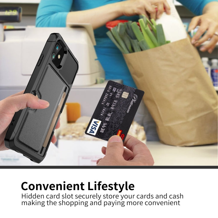 ZM02 Card Slot Holder Phone Case, For iPhone 12, For iPhone 12 mini, For iPhone 12 Pro, For iPhone 12 Pro Max, For iPhone 13, For iPhone 13 mini, For iPhone 13 Pro, For iPhone 13 Pro Max