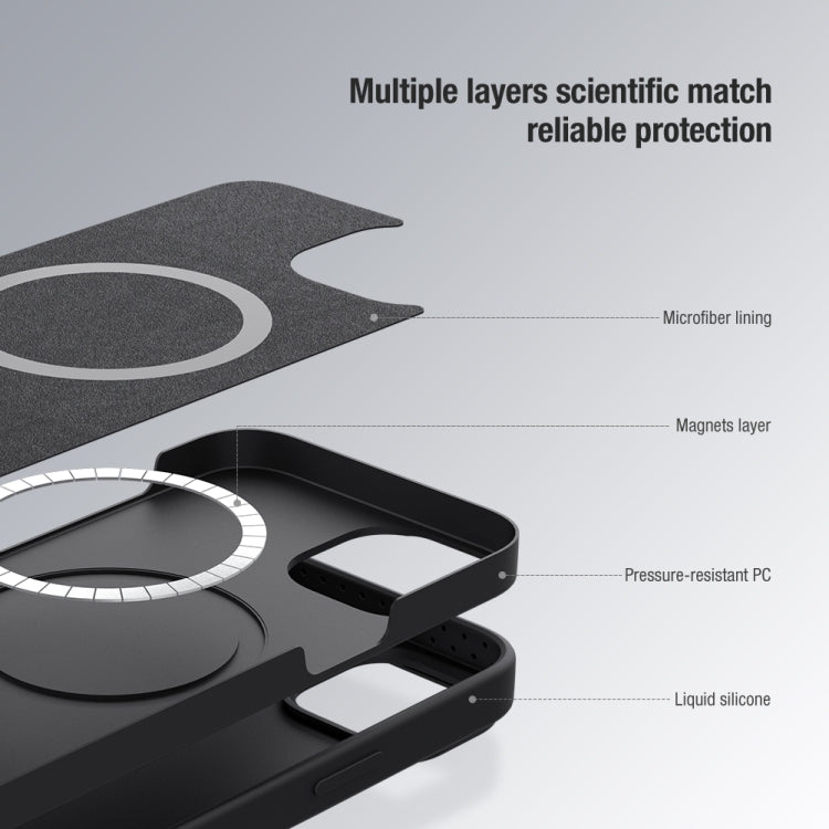 NILLKIN CamShield MagSafe Liquid Silicone Phone Case, For iPhone 14