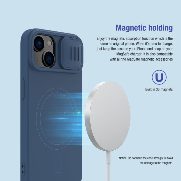 NILLKIN CamShield MagSafe Liquid Silicone Phone Case, For iPhone 14