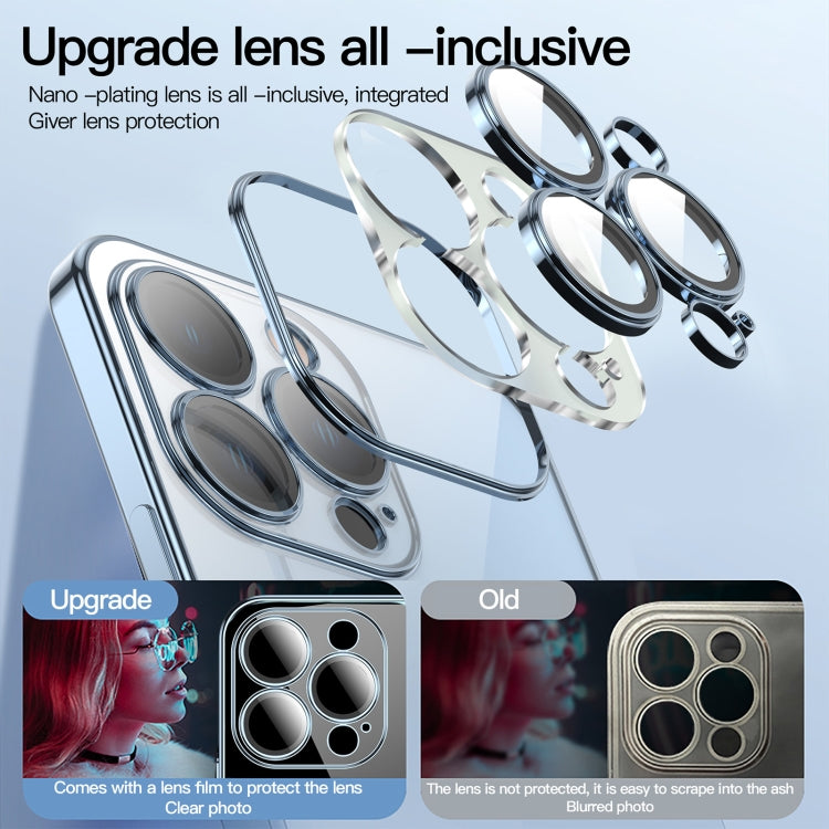 Dustproof Glass Lens Protection Electroplating Phone Case, For iPhone 13 Pro Max, For iPhone 12