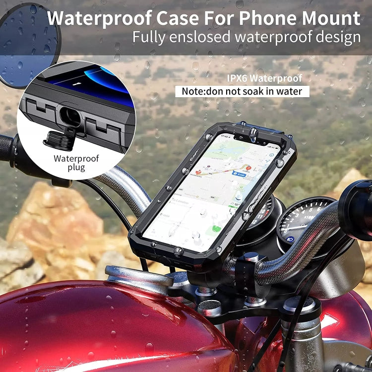 Motorcycle / Bicycle Handlebar Wireless Charging Waterproof Box Mobile Phone Holder, M18S-A1, M18L-A1