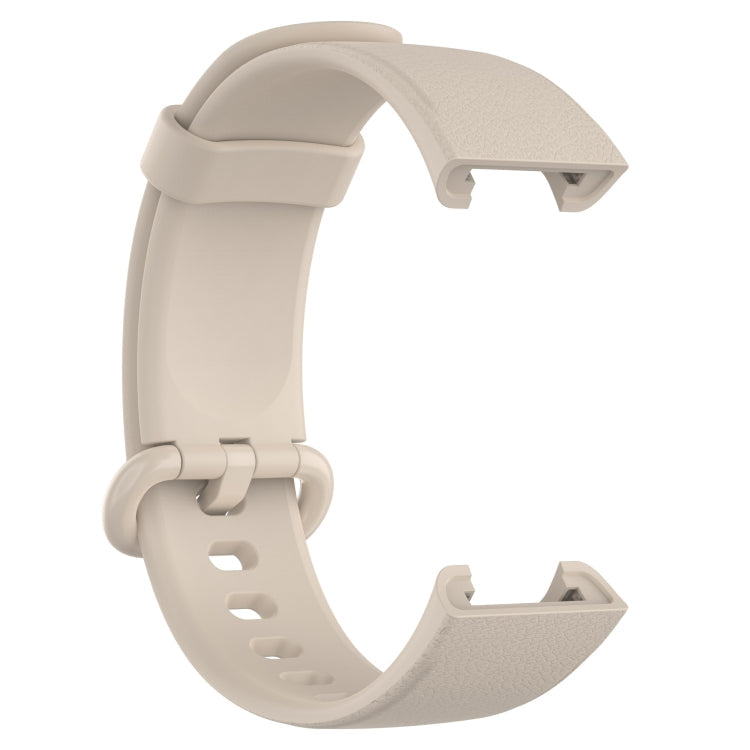 For Xiaomi MI Watch Lite / Redmi Watch Litchi Texture Leather Watch Band(Ivory White)