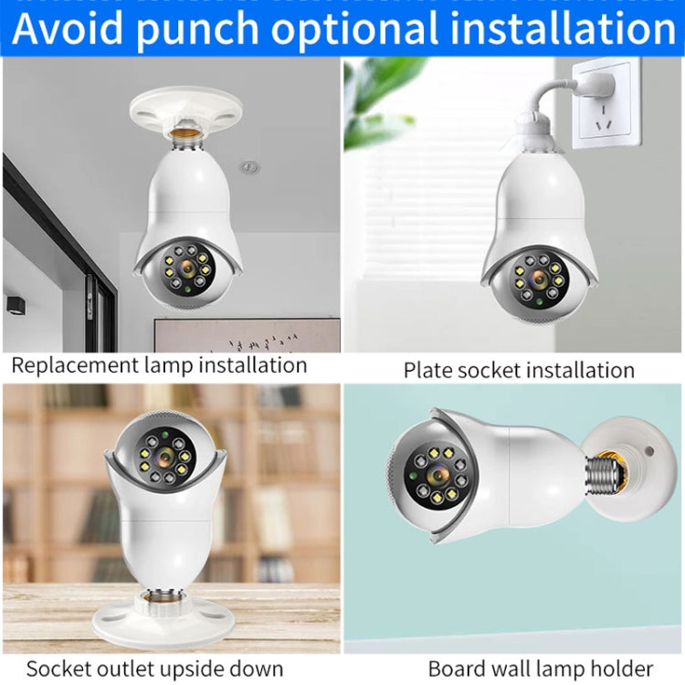 DP31 2,0 MP HD-Glühbirnen-WLAN-Überwachungskamera, unterstützt Bewegungserkennung, duale Lichtquelle (Weiß)