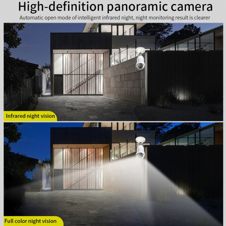 DP31 2,0 MP HD-Glühbirnen-WLAN-Überwachungskamera, unterstützt Bewegungserkennung, duale Lichtquelle (Weiß)