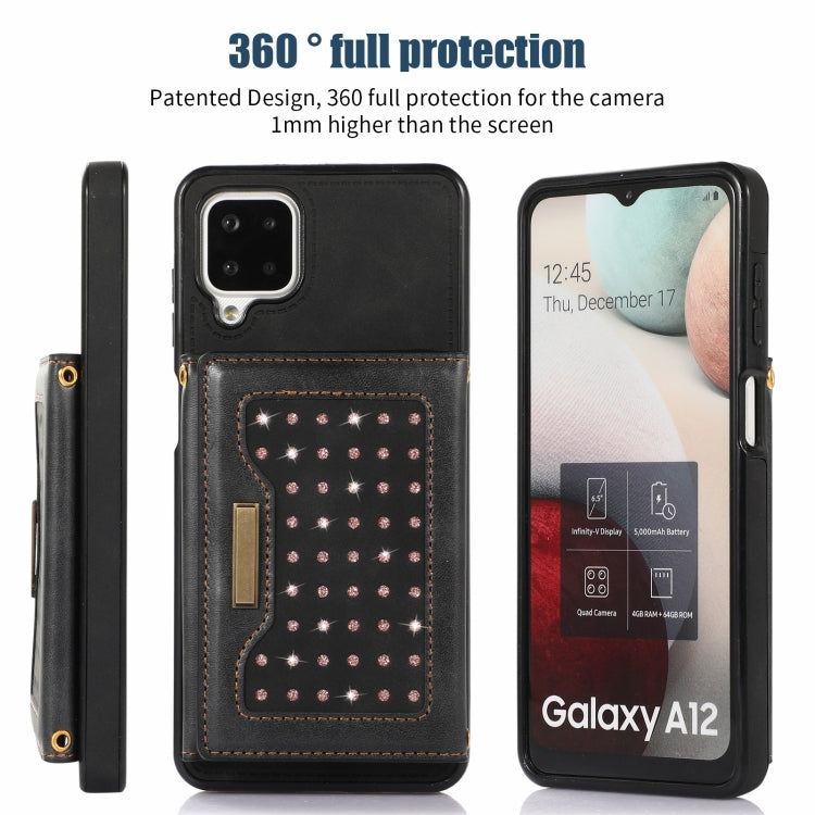 Three-fold RFID Leather Phone Case with Lanyard, For Samsung Galaxy A12, For Samsung Galaxy A13 4G/A13 5G, For Samsung Galaxy A51 4G, For Samsung Galaxy A53 5G, For Samsung Galaxy A52 5G/A52s 5G