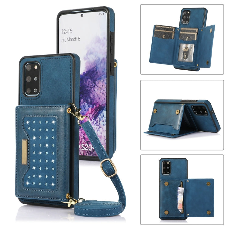 Three-fold RFID Leather Phone Case with Lanyard, For Samsung Galaxy Z Flip3 5G, For Samsung Galaxy Z Flip4, For Samsung Galaxy Note20 Ultra, For Samsung Galaxy S20