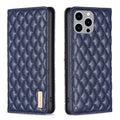 Diamond Lattice Magnetic Leather Flip Phone Case, For iPhone 14 Pro Max, For iPhone 14 Pro, For iPhone 14 Plus, For iPhone 14