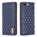 Diamond Lattice Magnetic Leather Flip Phone Case, For iPhone 8 Plus / 7 Plus