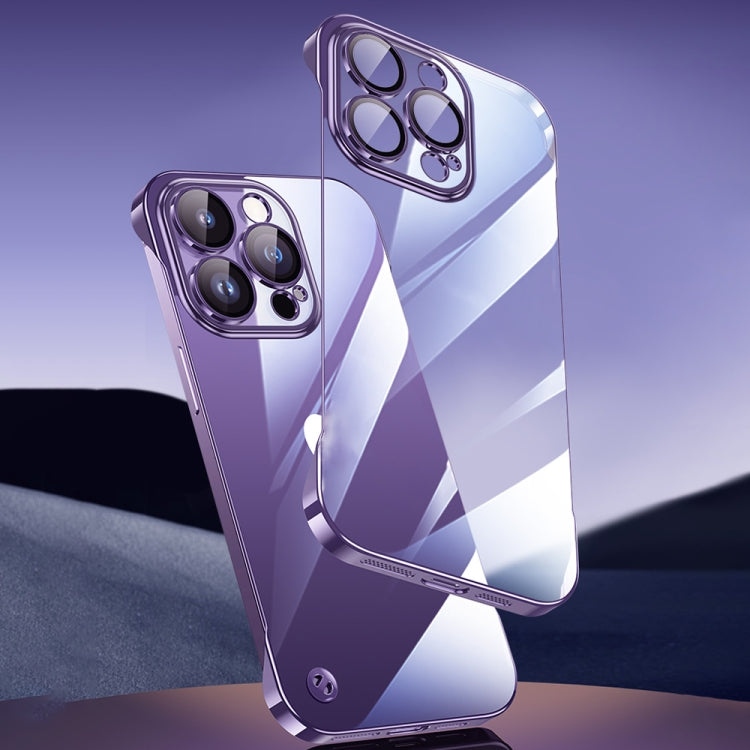 Electroplating Frameless Clear PC Phone Case, For iPhone 14 Pro Max, For iPhone 13, For iPhone 13 Pro