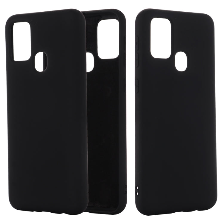 Shockproof Solid Color Liquid Silicone Full Coverage Protective Case, For Galaxy M31