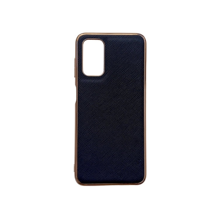 Nano Electroplating Cross Texture Genuine Leather Phone Case, For iPhone 13, For Google Pixel 6 Pro, For Google Pixel 6, For Google Pixel 6a, For Google Pixel 7 5G, For Samsung Galaxy A13 4G