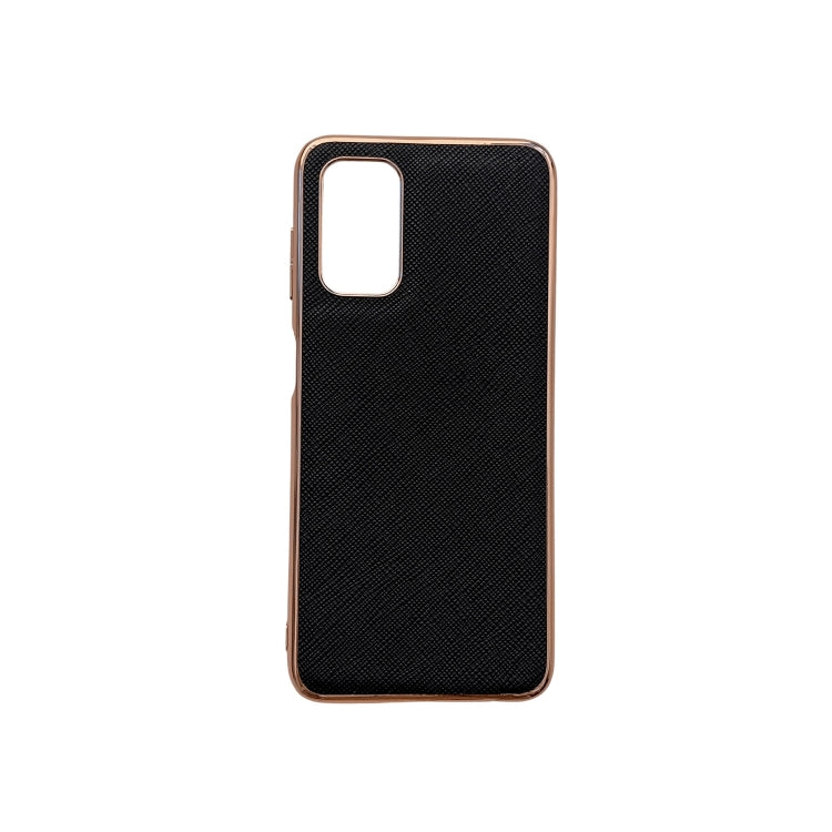Nano Electroplating Cross Texture Genuine Leather Phone Case, For iPhone 13, For Google Pixel 6 Pro, For Google Pixel 6, For Google Pixel 6a, For Google Pixel 7 5G, For Samsung Galaxy A13 4G