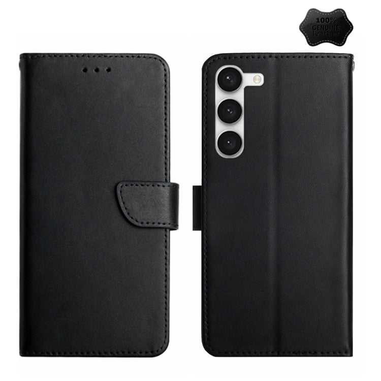 Genuine Leather Fingerprint-proof Flip Phone Case, For Motorola Moto E22 4G, For Motorola Moto G72 4G, For OPPO A17, For Realme 10 4G, For Realme 10 5G, For Realme C33, For Xiaomi Redmi A1+, For Samsung Galaxy S23 Ultra 5G, For Samsung Galaxy S23 5G   ...
