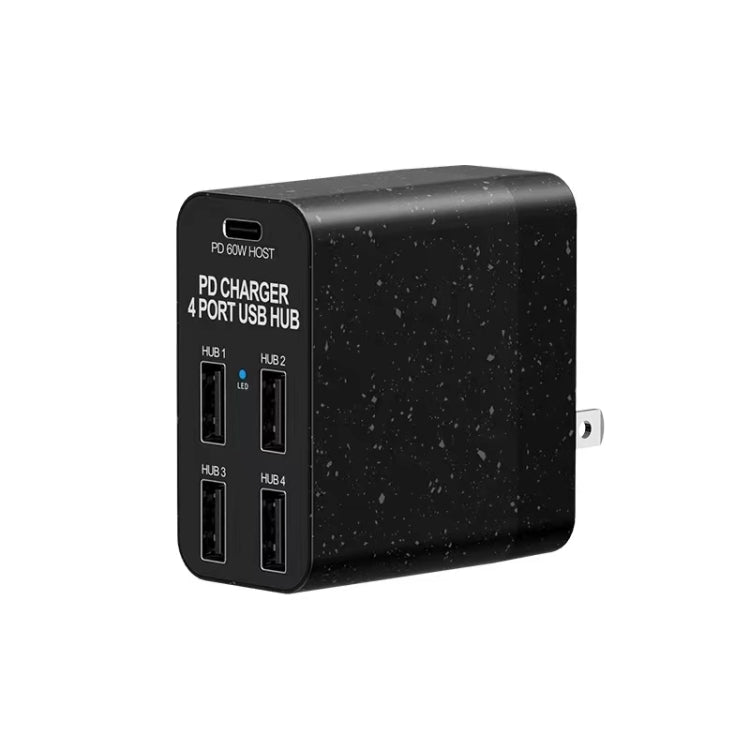 X83 65W Ausgang USB-C / Typ-C + 4 Anschlüsse USB HUB PD Ladegerät, US Stecker, X83