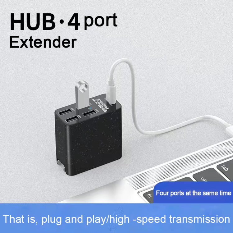 X83 65W Ausgang USB-C / Typ-C + 4 Anschlüsse USB HUB PD Ladegerät, US Stecker, X83