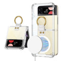 GKK MagSafe Airbag Shockproof Phone Case with Ring Holder, For Samsung Galaxy Z Flip3 5G