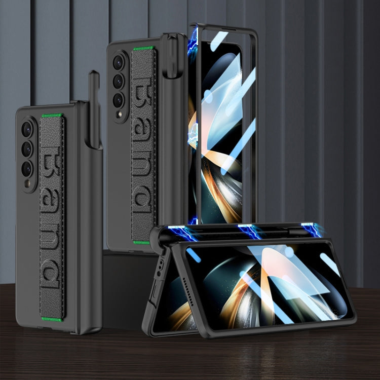 GKK Magnetic Fold Hinge Shockproof Phone Case with Wrist Strap, For Samsung Galaxy Z Fold4