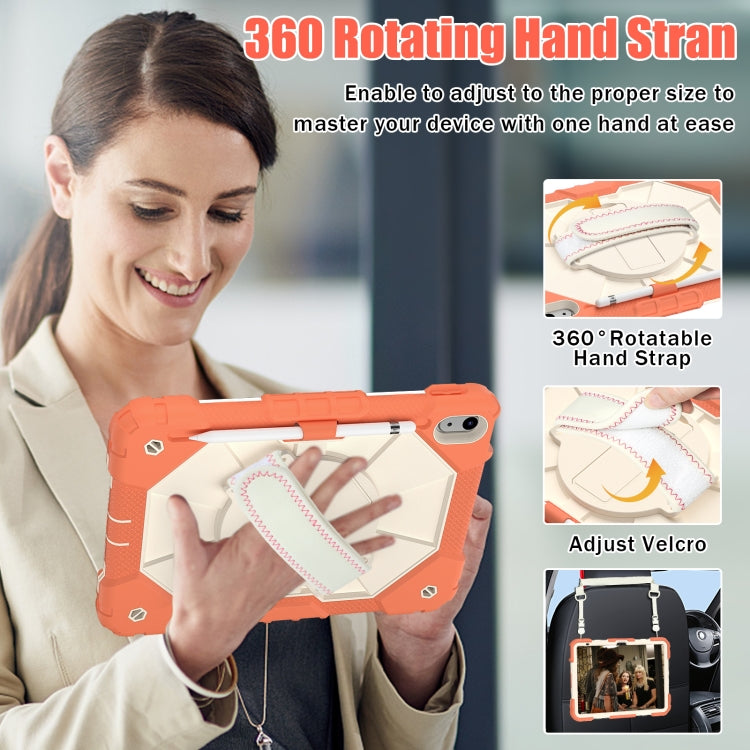 Contrast Color Robot Shockproof Silicon + PC Tablet Protective Case with Crossbody Rope, For iPad 10th Gen 10.9 2022