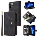Multifunctional Card Slot Zipper Wallet Flip Leather Phone Case, For iPhone 13, For iPhone 13 Pro, For iPhone 13 Pro Max, For iPhone 14 Pro Max, For iPhone 14 Pro