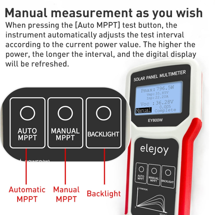 800W Solar Panel Power Supply Multimeter, EY800W