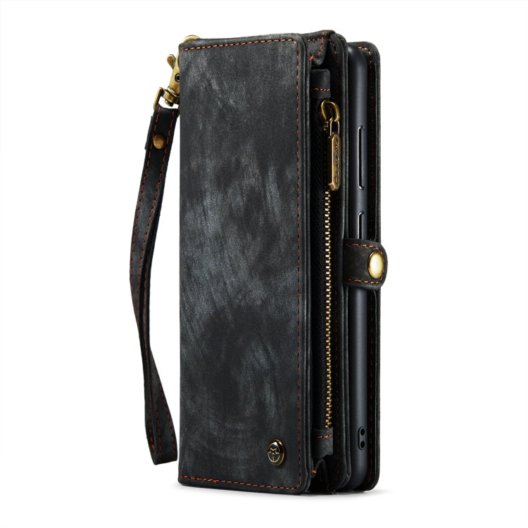 For Samsung Galaxy S23 5G CaseMe 008 Detachable Multifunctional Leather Phone Case(Black)