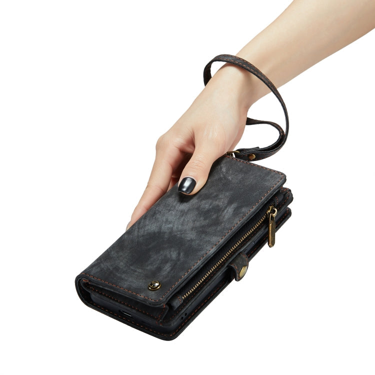 For Samsung Galaxy S23 5G CaseMe 008 Detachable Multifunctional Leather Phone Case(Black)