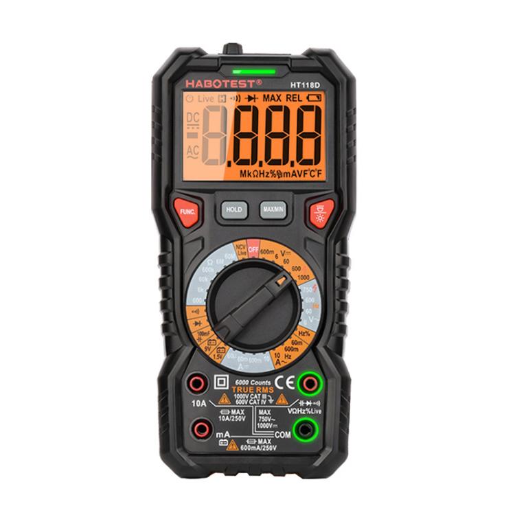HABOTEST HT118D Portable High-precision Manual Digital Multimeter, HT118D