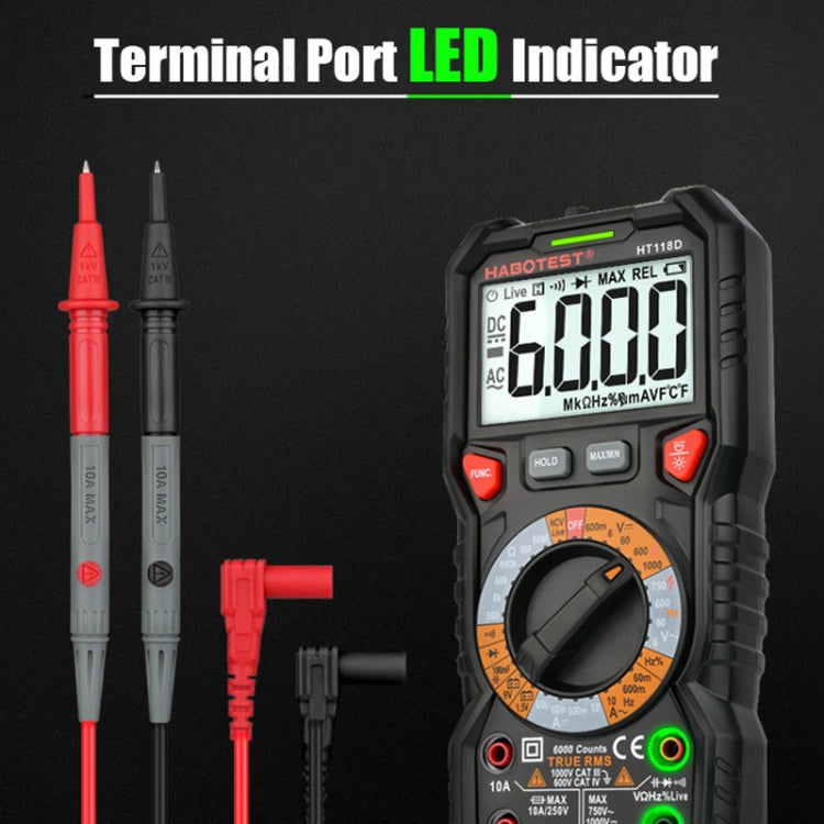 HABOTEST HT118D Portable High-precision Manual Digital Multimeter, HT118D
