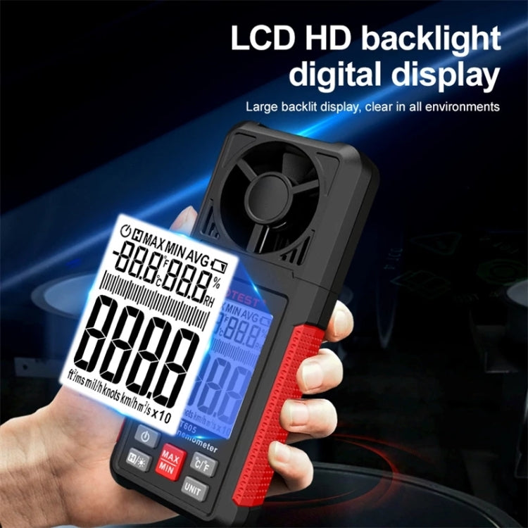 HABOTEST HT605 Portable Intelligent Digital Display Handheld Wind Speed Tester, HT605