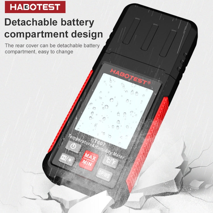 HABOTEST HT607 Portable Handheld Temperature Humidity Tester, HT607