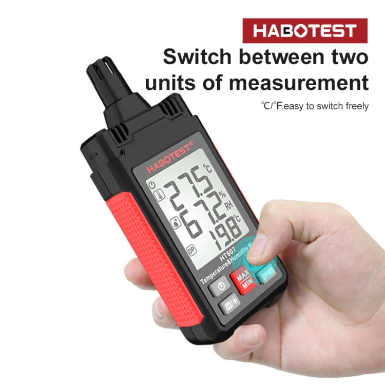 HABOTEST HT607 Portable Handheld Temperature Humidity Tester, HT607