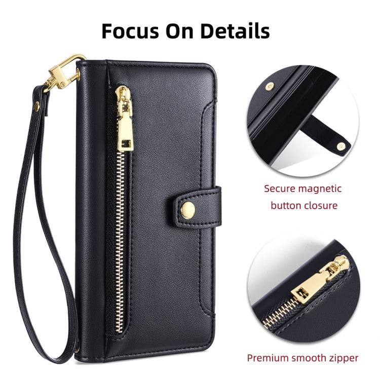 Sheep Texture Cross-body Zipper Wallet Leather Phone Case, For iPhone 12 mini, For iPhone 12 / 12 Pro, For iPhone 12 Pro Max