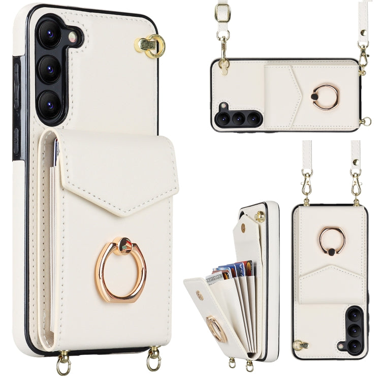 Ring Holder RFID Card Slot Phone Case with Long Lanyard, For Samsung Galaxy S22 5G, For Samsung Galaxy S22+ 5G, For Samsung Galaxy S22 Ultra 5G, For Samsung Galaxy S23 5G