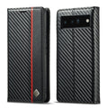 LC.IMEEKE Carbon Fiber Leather Phone Case, For Google Pixel 6a, For Samsung Galaxy A34 5G