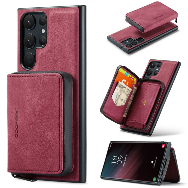 JEEHOOD Magnetic Zipper Horizontal Flip Leather Phone Case, For Samsung Galaxy A15 5G, For Samsung Galaxy A55 5G, For Samsung Galaxy A35 5G, For Samsung Galaxy S24 Ultra 5G