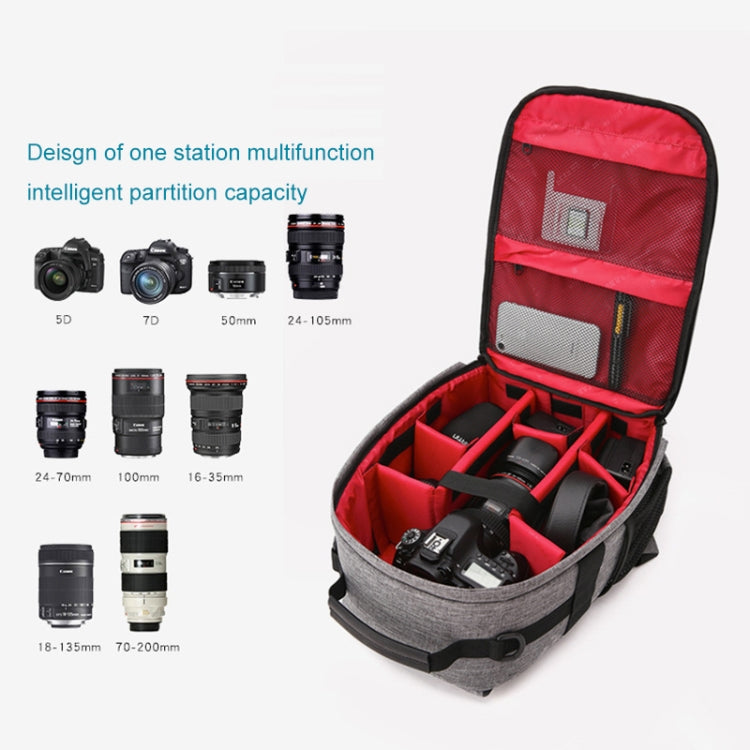 Small Waterproof Camera Backpack Shoulders SLR Camera Bag(Black)
