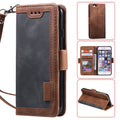 Retro Leather Wallet Flip Case with Card Slots & Stand for iPhone SE/8/7 & Redmi Note 8 Pro