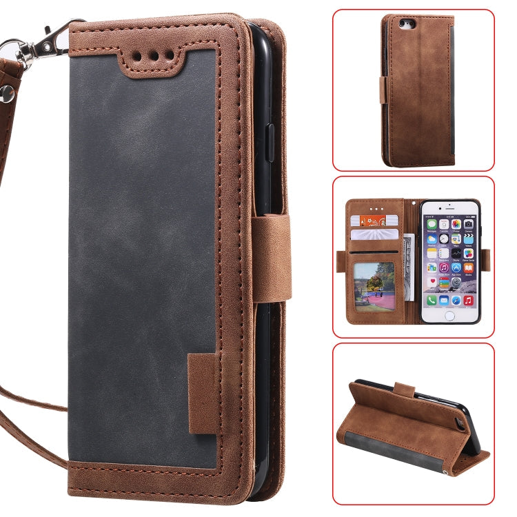 Retro Leather Wallet Flip Case with Card Slots & Stand for iPhone SE/8/7 & Redmi Note 8 Pro