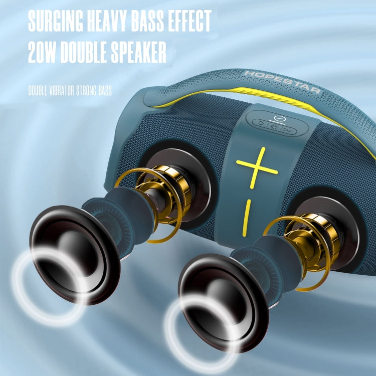 HOPESTAR H60 20W Tragbarer kabelloser wasserdichter Outdoor-Bluetooth-Lautsprecher, H60