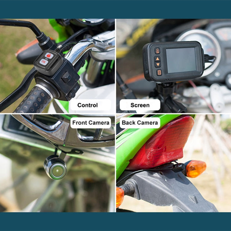 SE30 2.0 Zoll 1080P Wasserdichte HD Motorrad DVR, Unterstützt TF-Karte / Radfahren Video / Parküberwachung, SE30