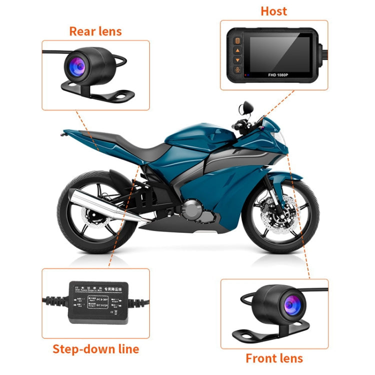 SE60 3,0 Zoll 1080P wasserdichte HD Motorrad-DVR, unterstützt TF-Karte / Videoaufzeichnung während der Fahrt / Parküberwachung, SE60