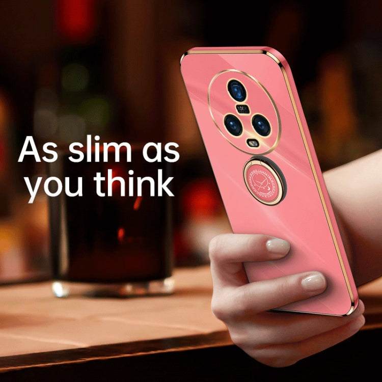 XINLI Straight Edge 6D Electroplate TPU Phone Case with Ring Holder, For Honor Magic5 5G, For Honor Magic5 Pro 5G, For Honor X7a 2023