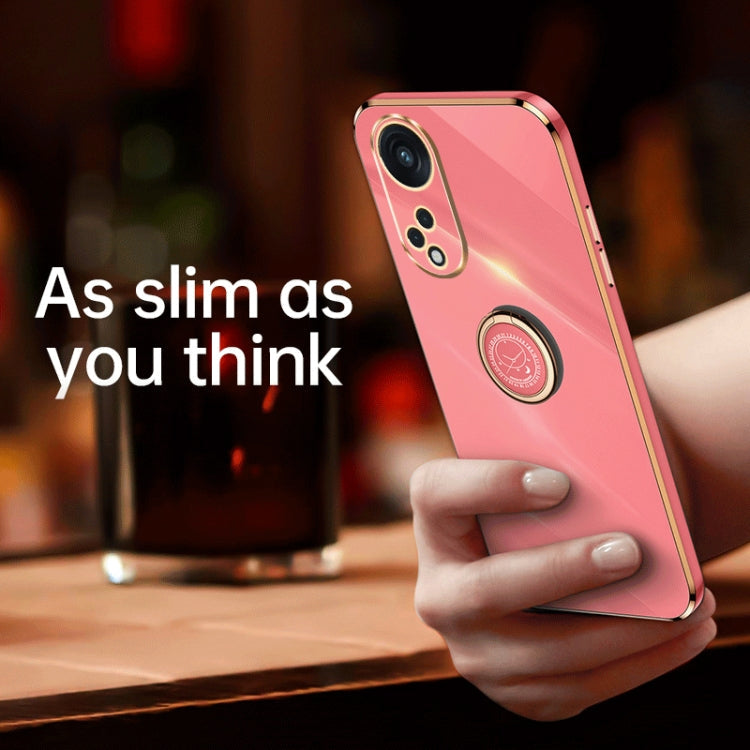 XINLI Straight Edge 6D Electroplate TPU Phone Case with Ring Holder, For OPPO Reno8 T 5G, For vivo Y100, For Samsung Galaxy A24 4G