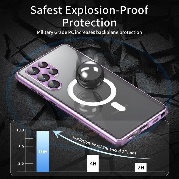 HD Full Cover Magsafe Magnetic Metal Tempered Glass Phone Case, For Samsung Galaxy S21 5G, For Samsung Galaxy S21+ 5G, For Samsung Galaxy S21 Ultra 5G