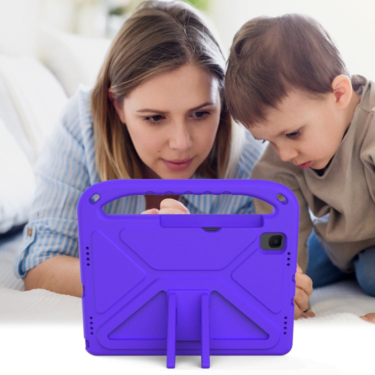 For Samsung Galaxy Tab S6 Lite P610 Handle EVA Shockproof Tablet Case with Holder(Purple)