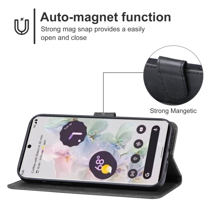 For Google Pixel 8 Pro Leather Phone Case(Black)