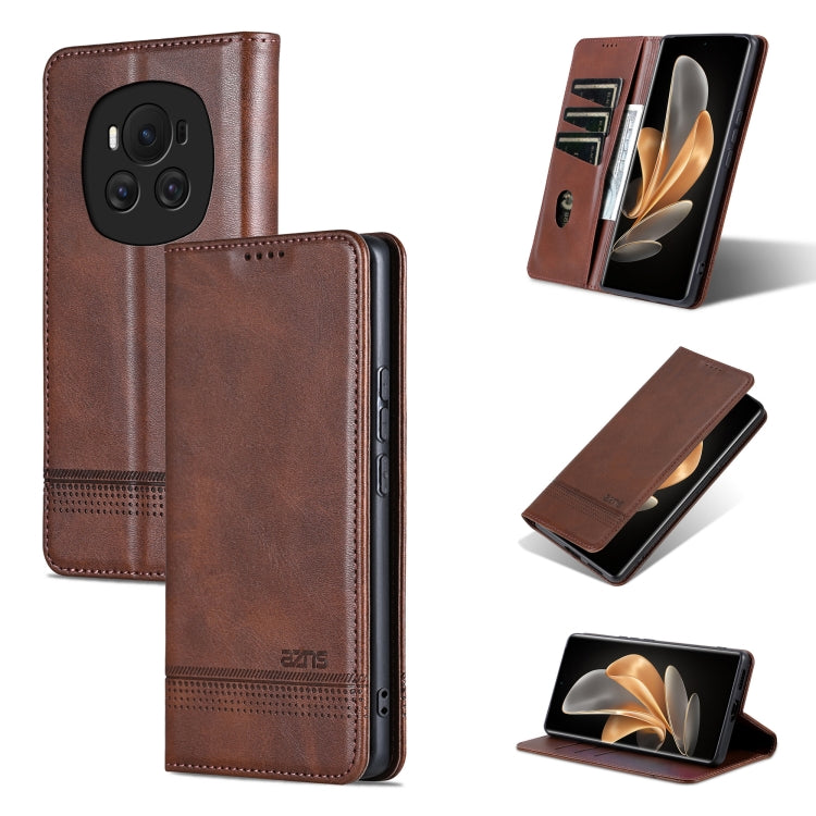 AZNS Magnetic Calf Texture Flip Leather Phone Case, For Honor Play 50 Plus, For Honor X50, For Honor X50i/90 Lite, For Honor Play 40