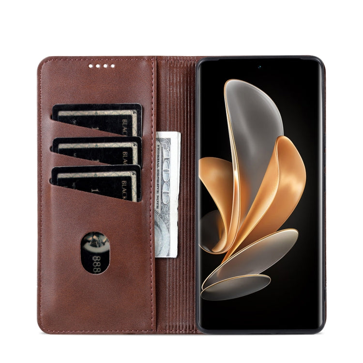 AZNS Magnetic Calf Texture Flip Leather Phone Case, For Honor Play 50 Plus, For Honor X50, For Honor X50i/90 Lite, For Honor Play 40